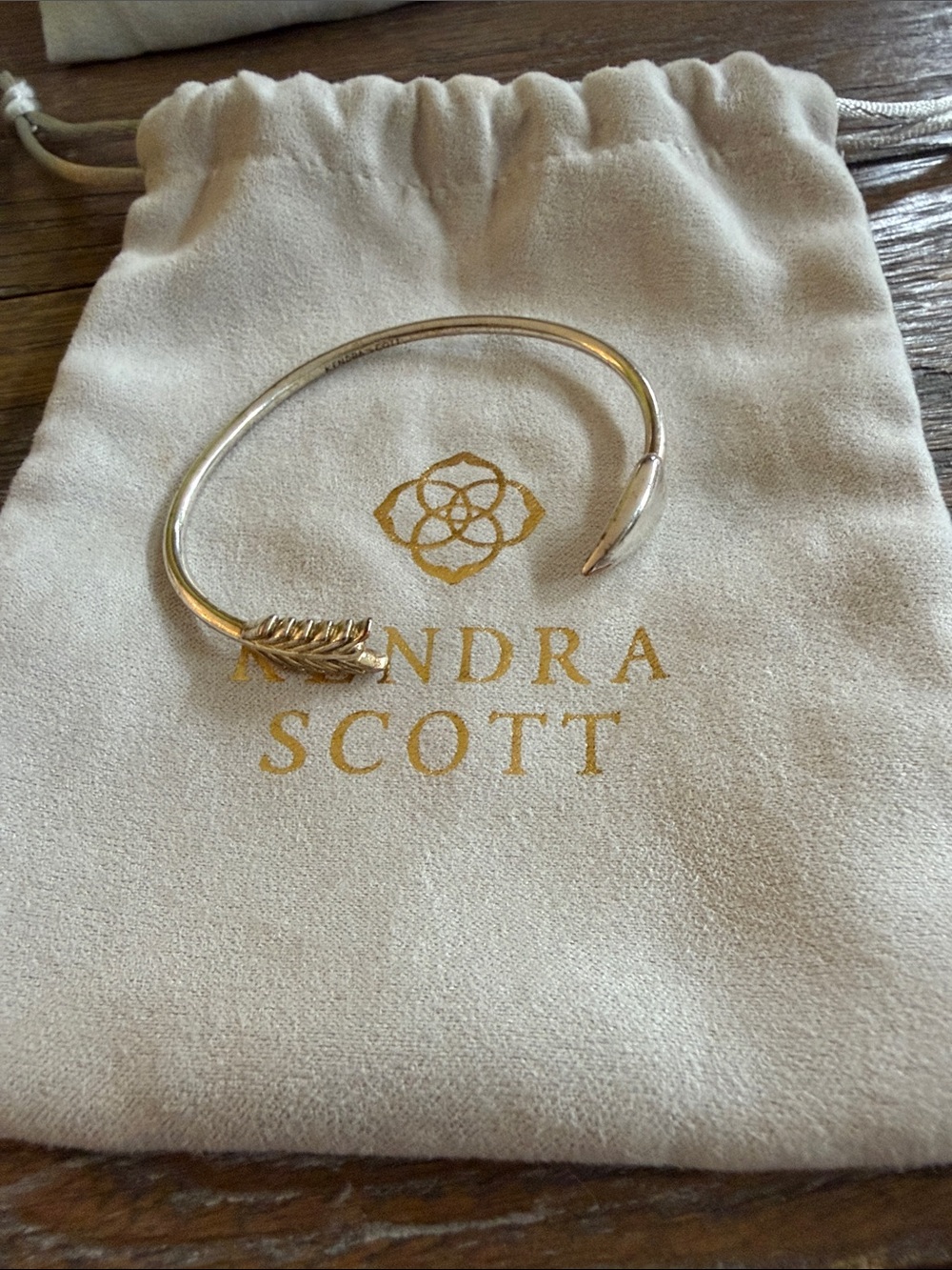 Kendra Scott Gold Leaf Arrow Cuff Bracelet